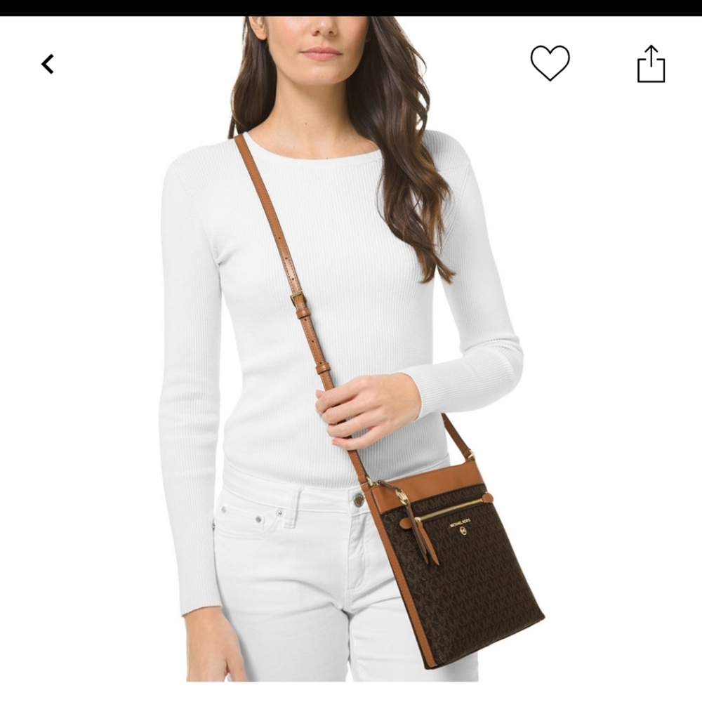 Michael Kors Jet Set Charm Signature Crossbody NWT - Picture 11 of 14